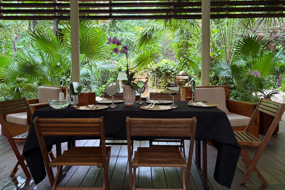 Facial yoga workshop at Rosewood Mayakoba